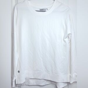 Tasc performance Bright White Crewneck Sweater with Relaxed Fit